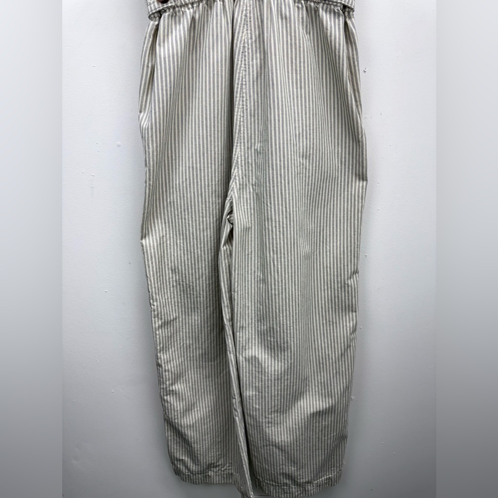 Everlane size 4 Women’s Blue White Striped Organic Cotton Linen Blend Jumpsuit - Picture 9 of 11